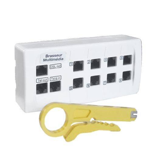 BATILEC Brasseur multimédia 8 RJ45