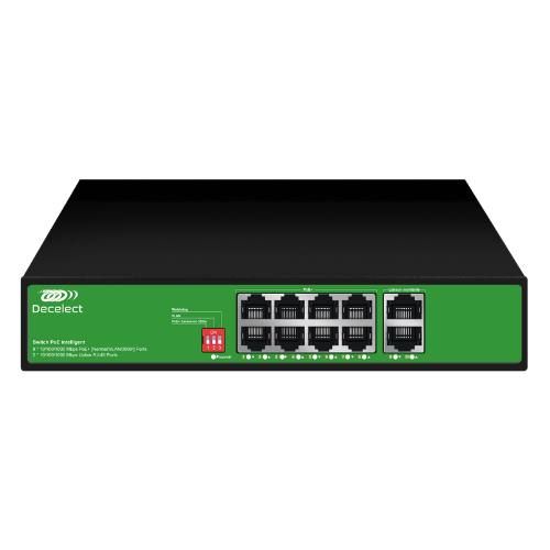 DECELECT Switch ethernet 8 ports 1 Gb PoE+ 120W