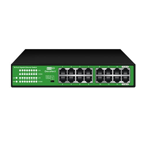 DECELECT Switch ethernet 16 ports 1 Gb 19"