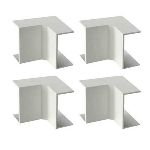 GGK Lot de 4 angles intérieurs pour moulure électrique 7x12mm blanc