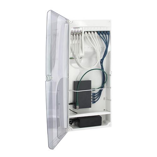 IKEPE Home Connect Fullbox Coffret de communication Grade 3TV - 8RJ45 avec switch PoE