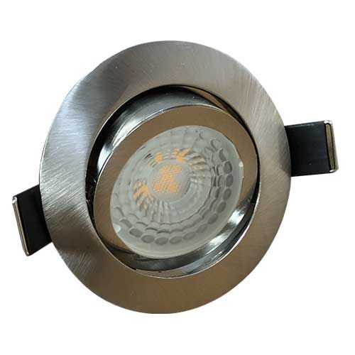 Arlux Spot LED encastrable et orientable GU10 230V 5W 380lm 2700K 83mm acier brossé