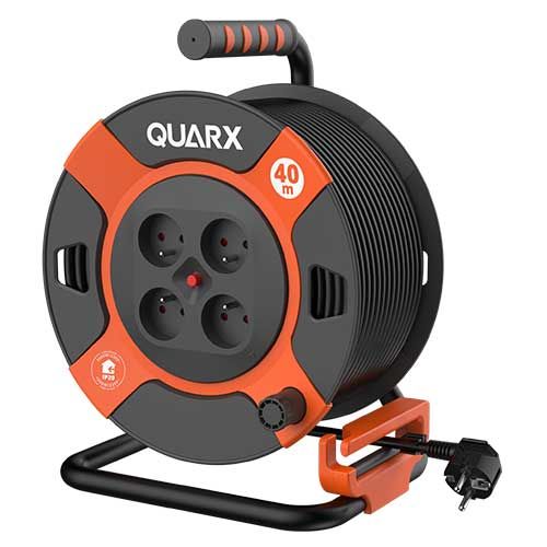 QUARX Enrouleur électrique de bricolage 40m H05VV-F 3G1,5