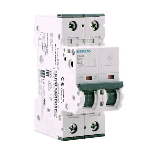 SIEMENS Disjoncteur bipolaire 20A courbe D 6kA 230V